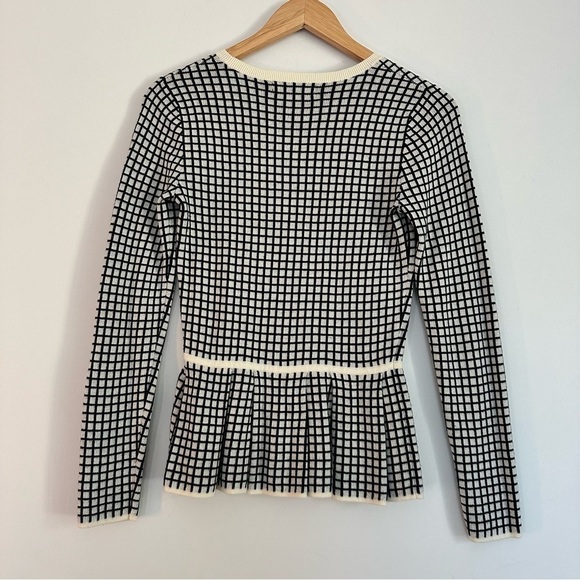 Banana Republic Windowpane Peplum Sweater Size: XS - Picture 3 of 4